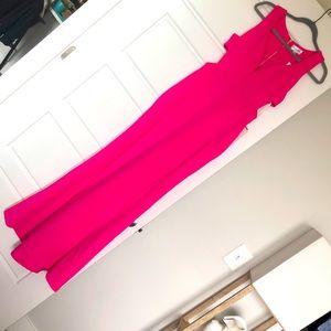 Pink sexy evening dress